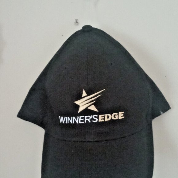 Winner'sEdge Black Golf Ball Cap 100% Cotton Adjustable Strap All Seasons #IB630 - Picture 4 of 5